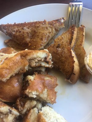 French Toast and Pancakes with choc chips. Very yummy!!  at Aunt Yese's Home Cooking in Garden Grove