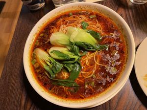 Vegan Spicy noodle soup   at Sichuan Kitchen in Portland