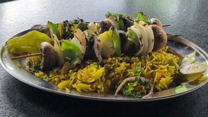 Vegan kebabs at The Casbah in Jacksonville