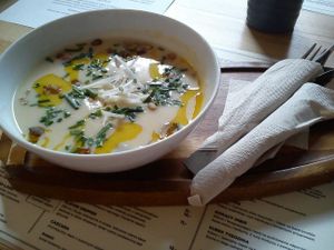 pumpkin soup at Wegeguru in Warsaw