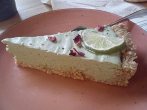 lemony and matcha cake at Wegeguru in Warsaw