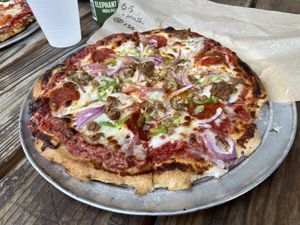 Build your own pizza with vegan cheese  at Bambino's Urban Pizzeria in Colorado Springs