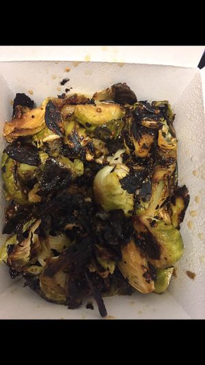 Brussel sprouts  at Stoked Wood Fired Pizza in Brookline