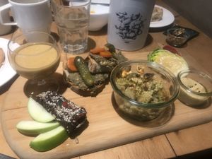 Vegan brunch of the day! They must rotate some of the items on it.  at La Graffateria in Strasbourg