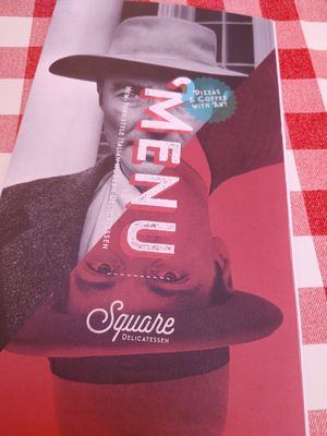 Menu at Square Delicatessen in Strasbourg