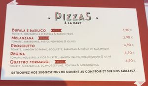New pizza menu (feb 2018) at Square Delicatessen in Strasbourg