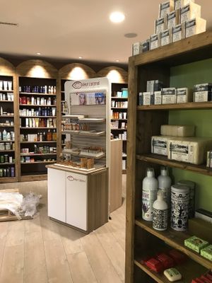 Inside store at Lilly's Green Market in Nyon