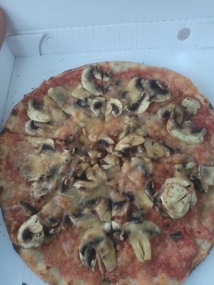 Pizza Funghi vegan at Pizzeria Bellini in Duisburg