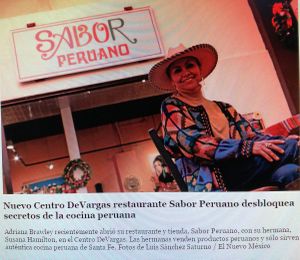
Susana Hamilton recently opened her restaurant and shop, Sabor Peruano, with her sister, Adriana Brawley, at the DeVargas Center. The sisters sell Peruvian goods and serve Santa Fe’s only genuine Peruvian cuisine at Sabor Peruano in Santa Fe