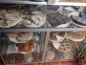 Empanadas that are vegetarian and pastries, some vegan.  at Cafe Tango in Samaipata