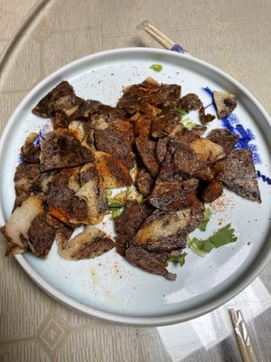 Veg cumin mutton  at Gude Temple Vegetarian Restaurant in Wuhan