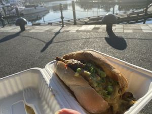 Philly cheese steak at The Very Good Butchers in Victoria