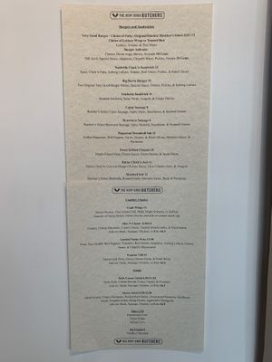 Menu on 11/20/2021 at The Very Good Butchers in Victoria