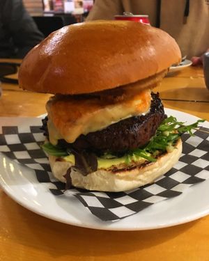Brunch burger at The Very Good Butchers in Victoria