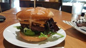 Smoky burger at The Very Good Butchers in Victoria