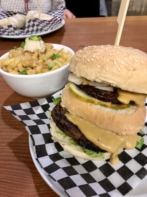 Big Mac and side order of mac and cheese! at The Very Good Butchers in Victoria