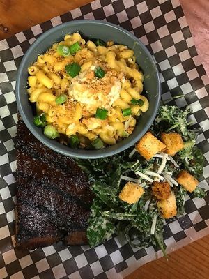 BBQ ribs plate at The Very Good Butchers in Victoria