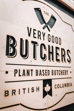 Sign at The Very Good Butchers in Victoria