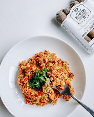 Jambalaya-style dish at The Very Good Butchers in Victoria