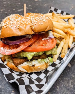 Chick’n Burger at The Very Good Butchers in Victoria