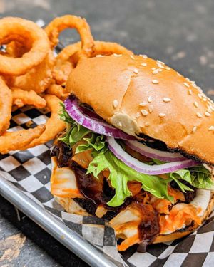 Korean BBQ Burger at The Very Good Butchers in Victoria