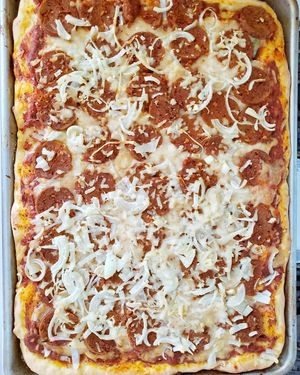 Pizza at The Very Good Butchers in Victoria