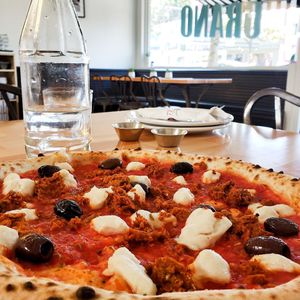 Pizza at The Very Good Butchers in Victoria