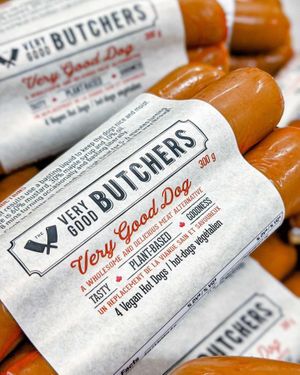 Hot-dog sausage at The Very Good Butchers in Victoria