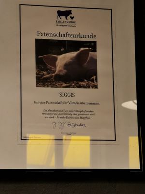 Patenschaft für Viktoria. at SIGGIS v/gan dine & co. in Munich