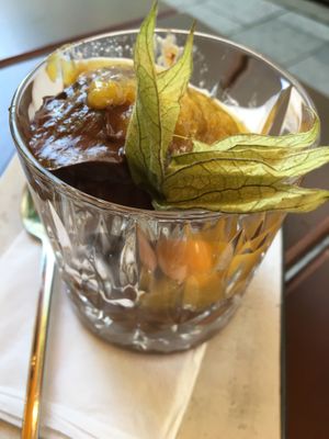 Dark chocolate mousse. Fantastic  at SIGGIS v/gan dine & co. in Munich