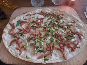 Flammkuchen at SIGGIS v/gan dine & co. in Munich