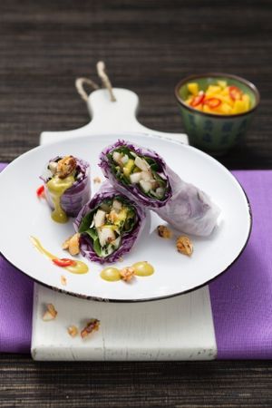 "lucky rolls" with Hoisin sauce :-) at SIGGIS v/gan dine & co. in Munich