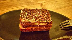 Yummy vegan cake ! at SIGGIS v/gan dine & co. in Munich