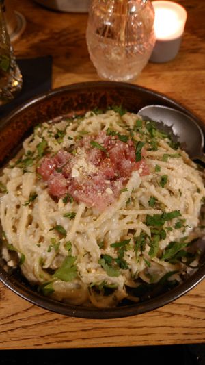 Tutto Blu - pasta with Gorgonzola at SIGGIS v/gan dine & co. in Munich
