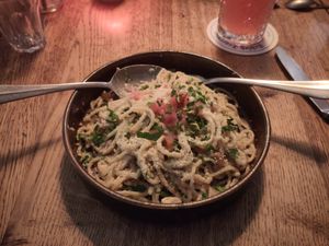 Blue cheese spaghetti at SIGGIS v/gan dine & co. in Munich