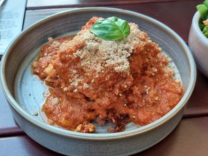 Lasagna at SIGGIS v/gan dine & co. in Munich