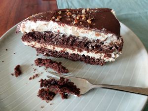 Peanut chocolate cake at SIGGIS v/gan dine & co. in Munich