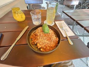 Tea and lasagna   at SIGGIS v/gan dine & co. in Munich