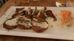 Dumplings with Mushrooms at SIGGIS v/gan dine & co. in Munich