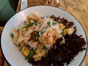 Lentil salad at SIGGIS v/gan dine & co. in Munich