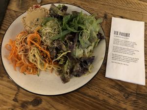 Huge salad at SIGGIS v/gan dine & co. in Munich