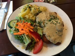 Jägerschnitzel  at SIGGIS v/gan dine & co. in Munich