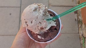 chocolate & banana nut at King's Ice Cream in Dimona