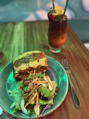 Lasagna with salad   at SHAKA - Bohol in Panglao