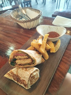 Tempeh wrap at SHAKA - Bohol in Panglao