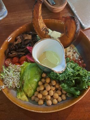 Roasted pumpkin and hummus power bowl at SHAKA - Bohol in Panglao
