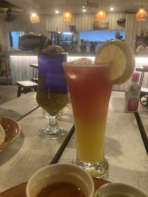 Butterflies Pea Cooler and John Lemon Juice  at SHAKA - Bohol in Panglao