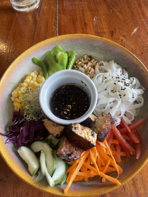 5 pieces of tempeh in tempeh bowl   at SHAKA - Bohol in Panglao