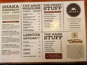 Full menu 2 at SHAKA - Bohol in Panglao