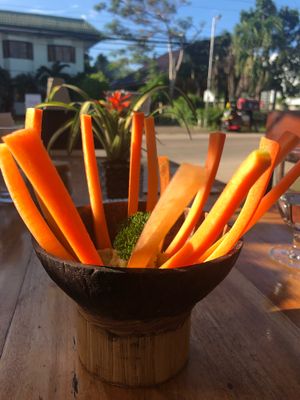 Carrots and hummus at SHAKA - Bohol in Panglao